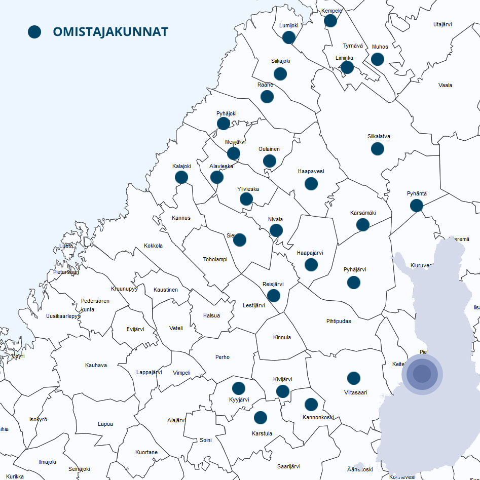 Omistajakunnat kartalla